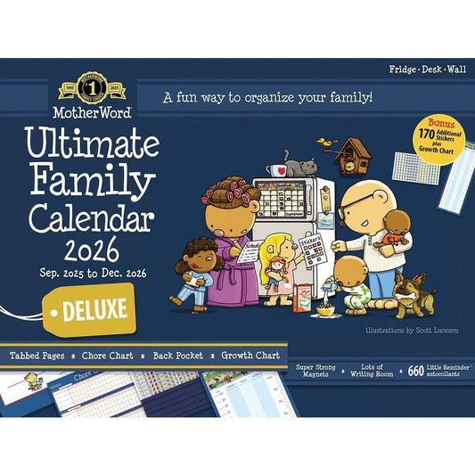 Mead MotherWord Ultimate Family Magnetic Calendar