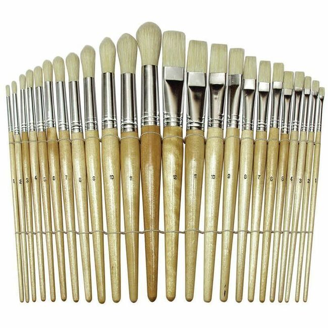 Creativity Street Beginner Paint Brushes, Wooden Handles