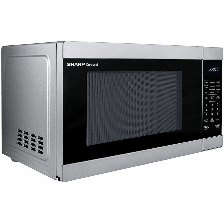 Sharp SMC1162KSC Carousel Countertop Microwave Oven 1.1 c.u. ft. 900W Stainless Steel - SMC1162KSC