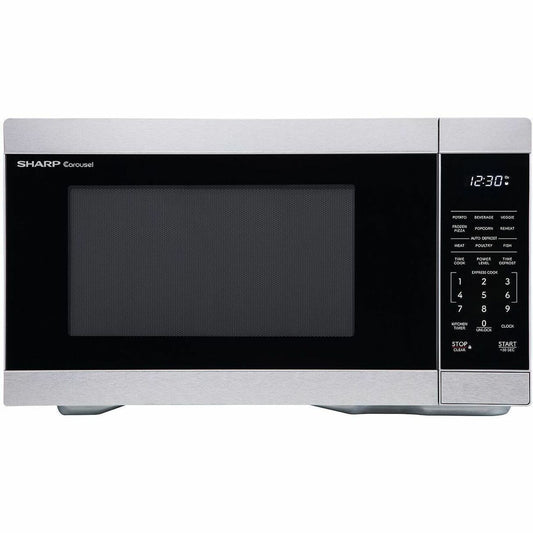 Sharp SMC1162KSC Carousel Countertop Microwave Oven 1.1 c.u. ft. 900W Stainless Steel