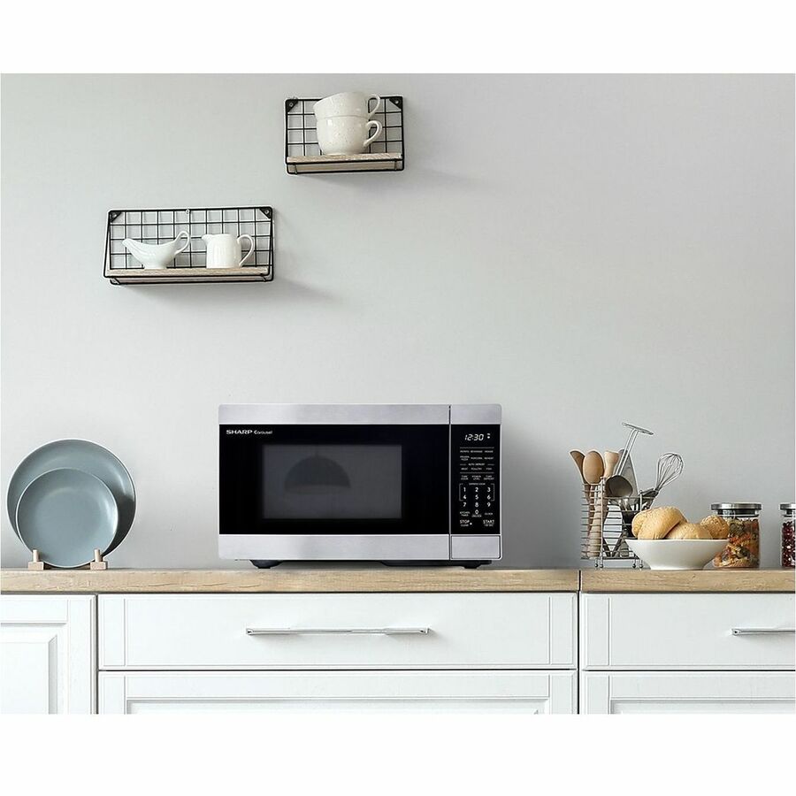 Sharp SMC0962KSC Countertop Microwave Oven 0.9 c.u. ft. 900W Stainless Steel - SMC0962KSC