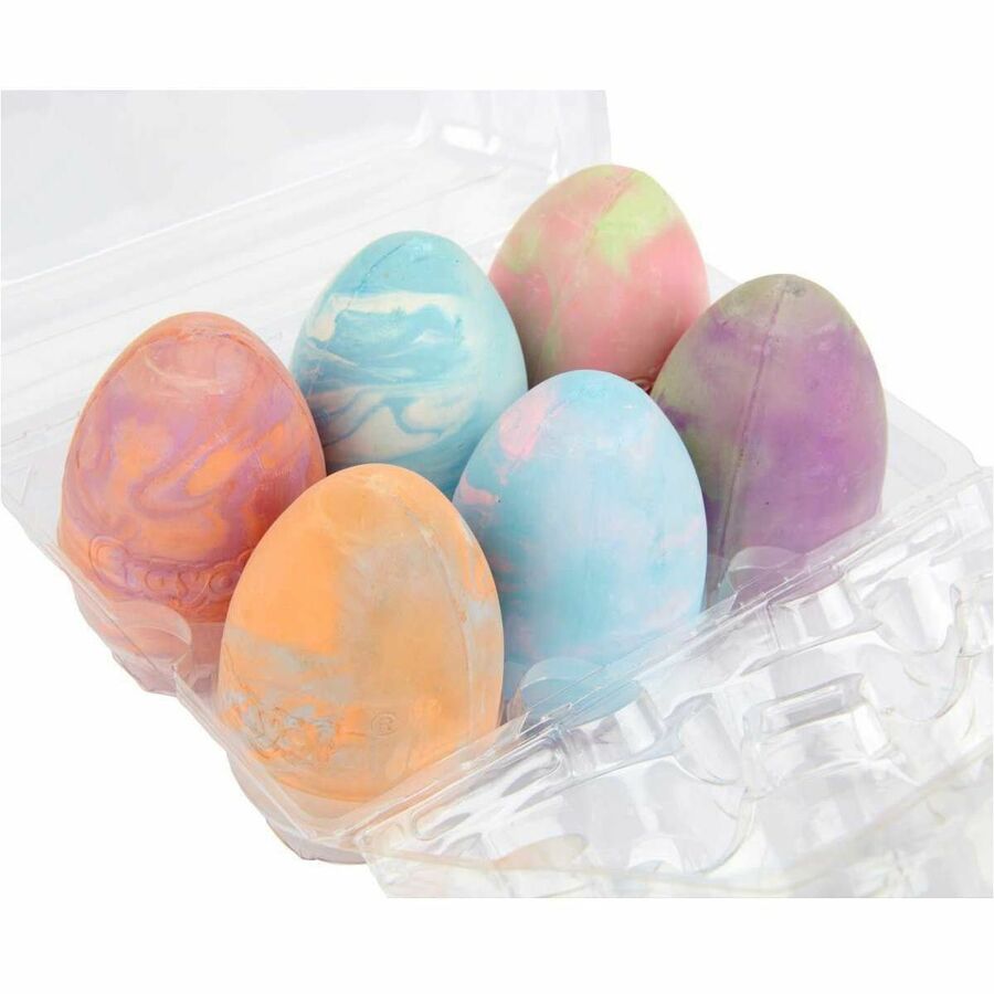 Crayola Washable Sidewalk Chalk Eggs, Tie-Dye, 6 Count - 51-8302