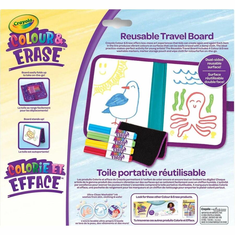 Crayola Colour & Erase Reusable Travel Board - 806943