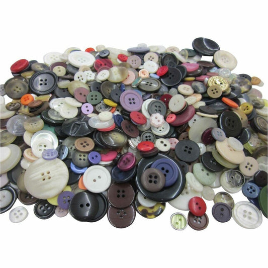 DBLG Import Assorted Color and Size Regular Plastic Buttons