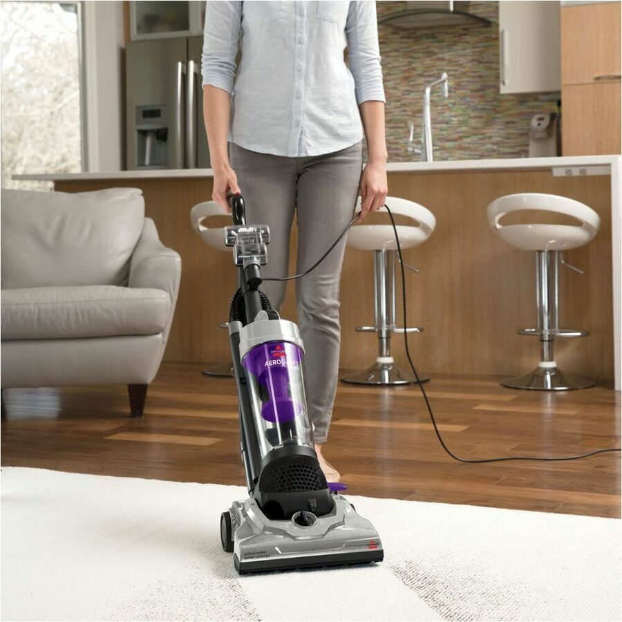 BISSELL AeroSwift Turbo Upright Vacuum Silver and Purple - 1808C