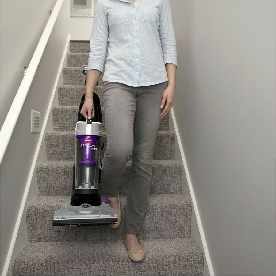 BISSELL AeroSwift Turbo Upright Vacuum Silver and Purple - 1808C