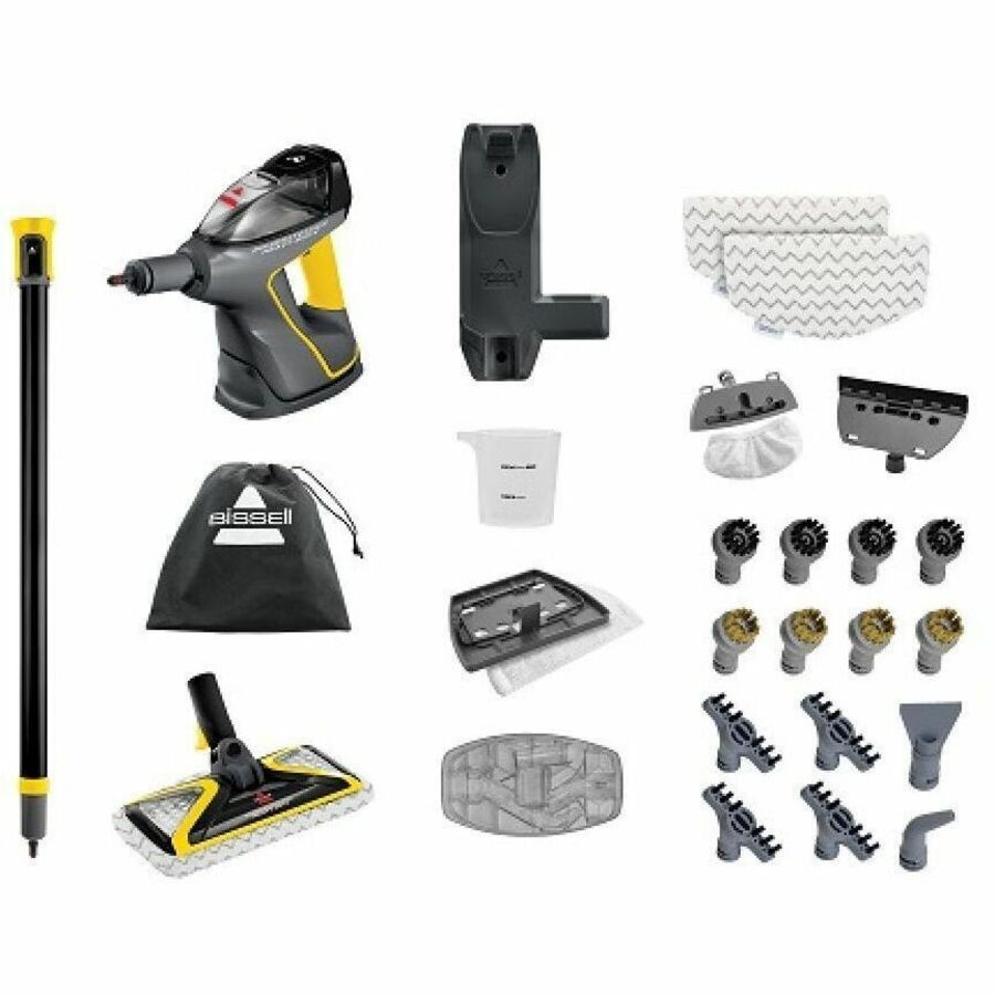 BISSELL PowerSteamer Heavy Duty 3-in-1 Steam Mop and Handheld Cleaner Grey and Yellow - 2685B