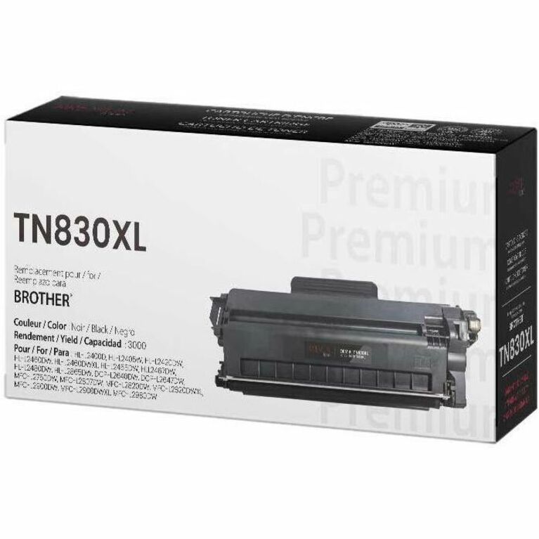 Premium Tone Laser Toner Cartridge Brother TN830XL - Black - 1 Each - NCBRTN830XL
