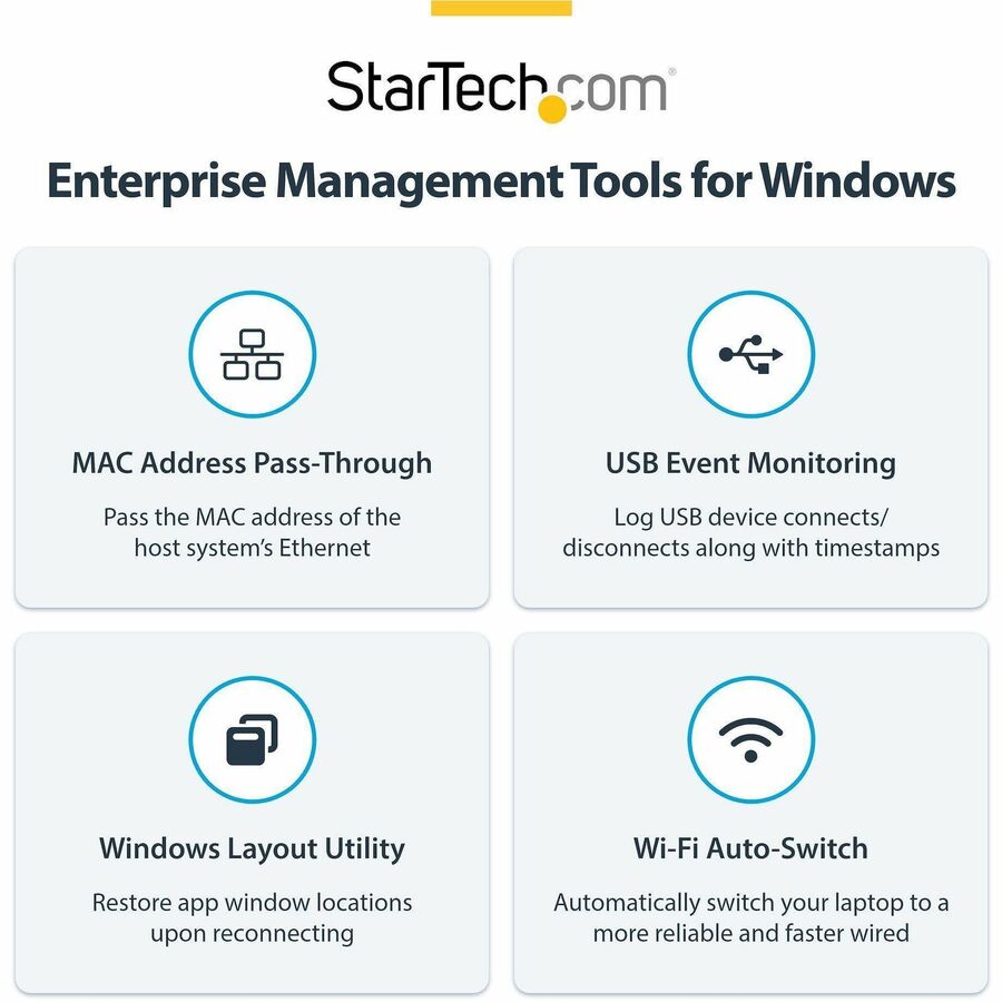 StarTech.com Dual-Monitor USB4 Docking Station, Dual 4K 120Hz or Single 8K 60Hz HDMI, 100W Laptop Charging, 2.5GbE, Driverless USB-C Dock - 155NA-USB4-DOCK