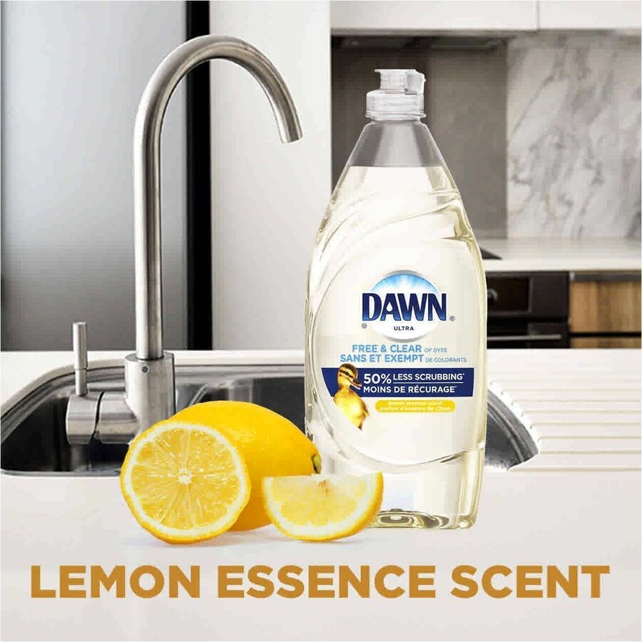 Dawn Free & Clear Dishwashing Liquid, Lemon Essence - 30772125700