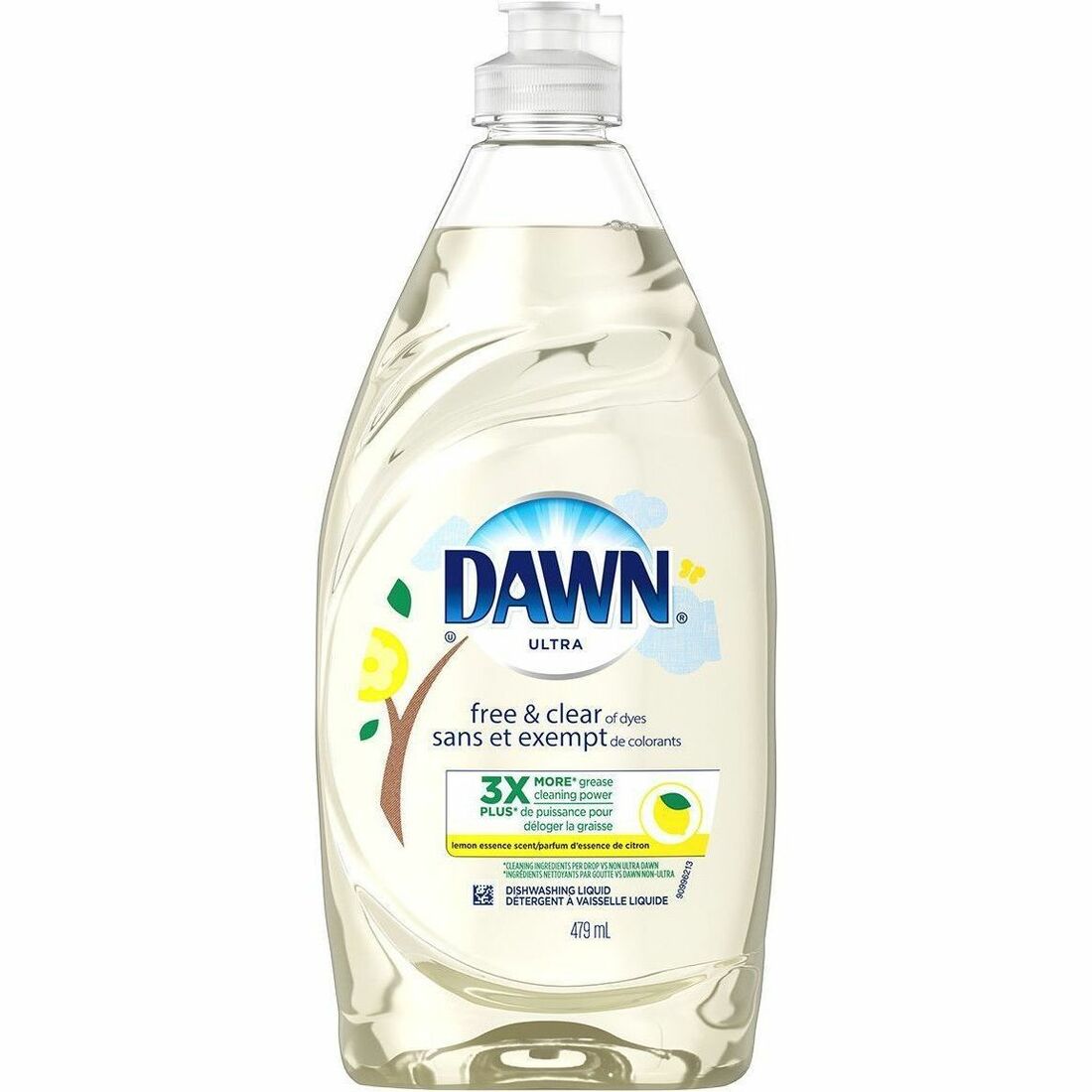 Dawn Free & Clear Dishwashing Liquid, Lemon Essence