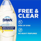 Dawn Free & Clear Dishwashing Liquid, Lemon Essence - 30772125700