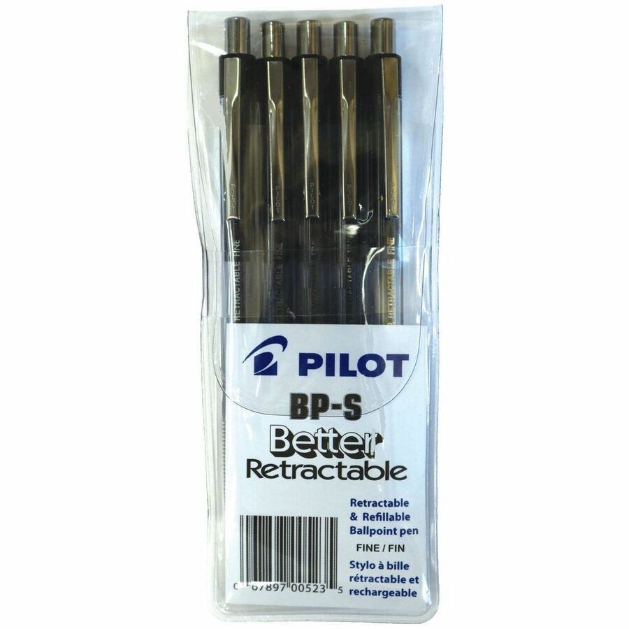 Better Retractable Ball Pen - BP145F-S5-BK