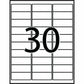 Avery Rectangle Waterproof Labels with Sure Feed™ Technology TrueBlock&reg; 1" x 2-5/8" , Permanent Adhesive, for Laser Printers - 75522