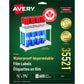 Avery Rectangle Waterproof Labels with Sure Feed™ Technology TrueBlock&reg; 2/3" x 1-3/4" , Permanent Adhesive, for Laser Printers