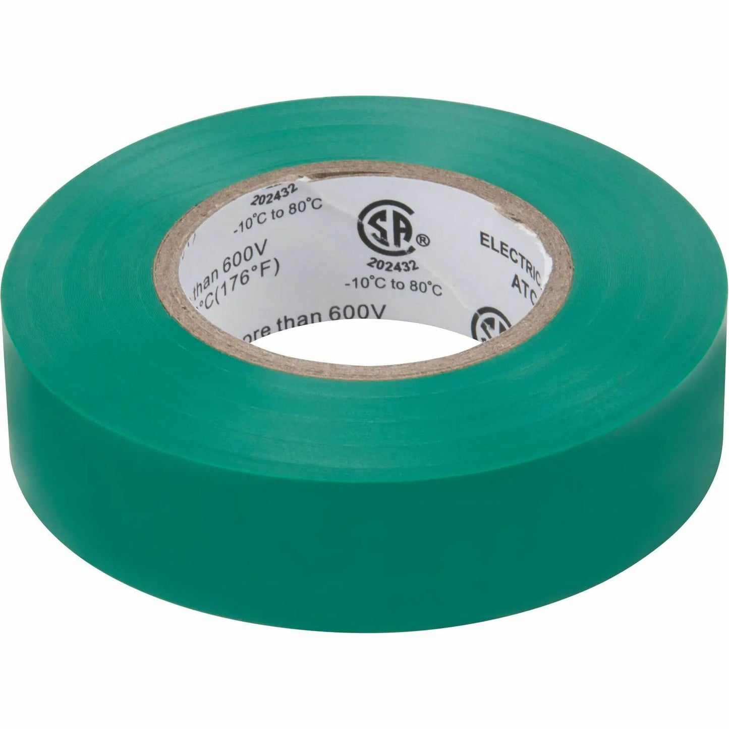 Aurora Tools Electrical Tape, 19 mm (3/4") x 18 M (60'), Green, 7 mils