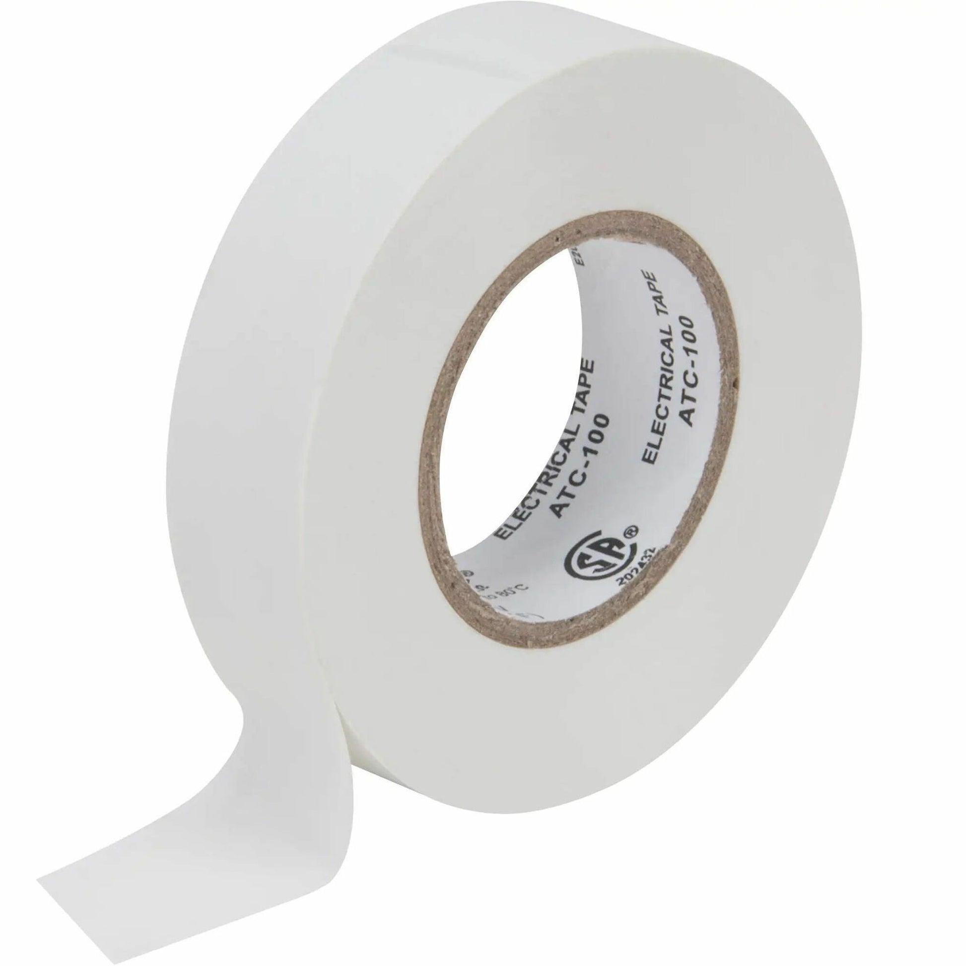 Aurora Tools Electrical Tape, 19 mm (3/4") x 18 M (60'), White, 7 mils