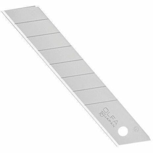 Olfa 18mm BN-L Ratchet Lock Utility Knife With a 10-Pack of Silver Snap Blades - 1118095