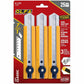 Olfa Classic Extra Heavy-Duty Ratchet-Lock Utility Knife with Anti-Slip Grip, 3-Pack - 1150253