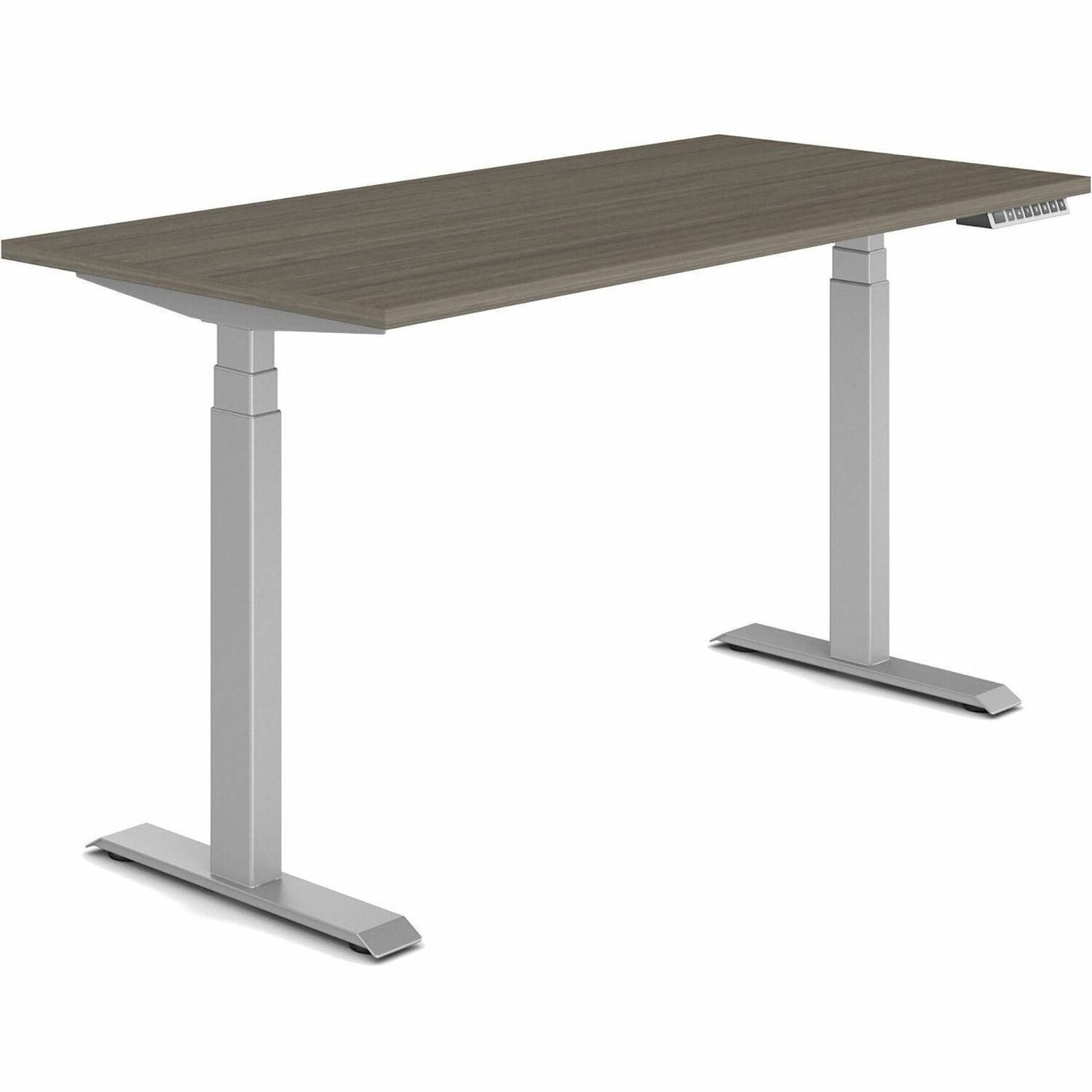Newland 60" x 30" Height Adjustable Table, 3-Stage, Absolute Acajou/Tungsten