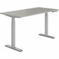 Newland 60" x 30" Height Adjustable Table, 3-Stage, Noce Grigio/Tungsten
