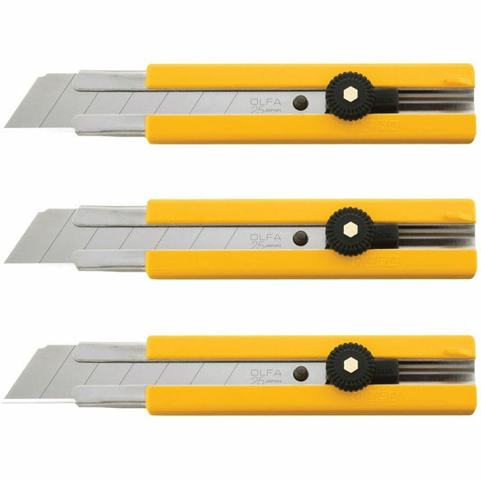 Olfa 25mm HB Silver Snap Blade - 5, 20 or 40 Pack