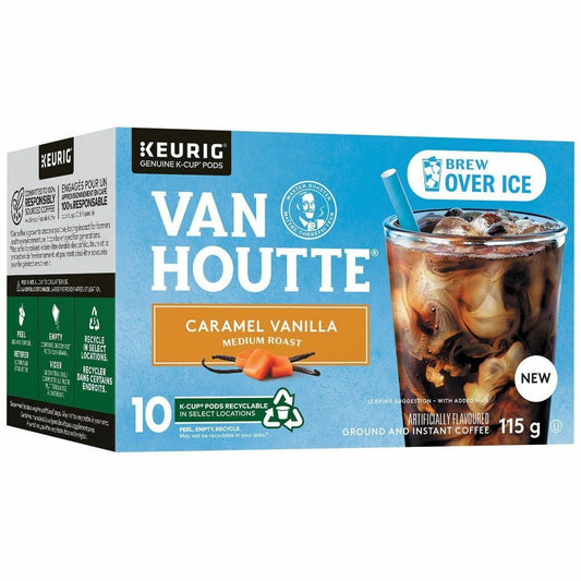 VAN HOUTTE K-Cup Brew Over Ice Caramel Vanilla Medium Roast