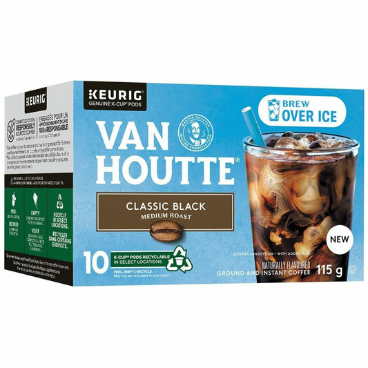 VAN HOUTTE K-Cup Brew Over Ice Classic Black Medium Roast