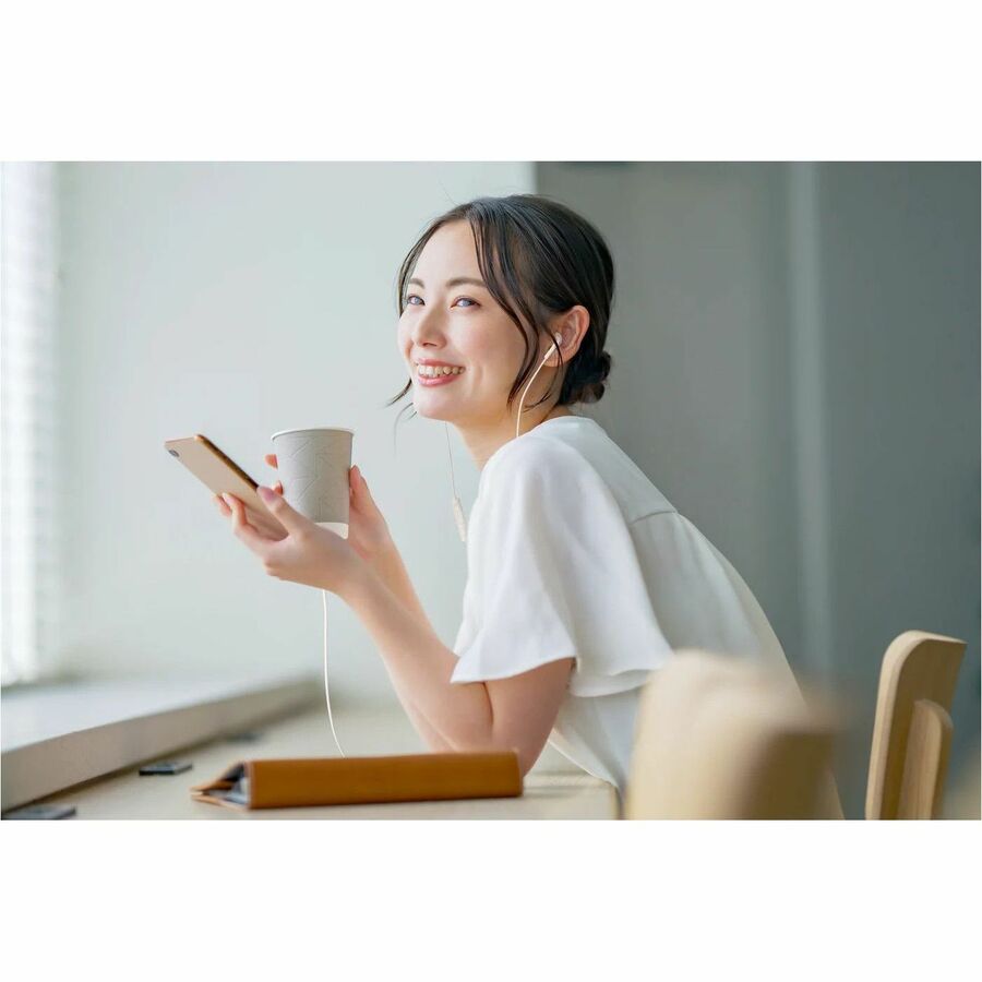 JVC HA-FR17UC-W USB-C Wired Bud Type Headphones - Coconut White - HAFR17UCW