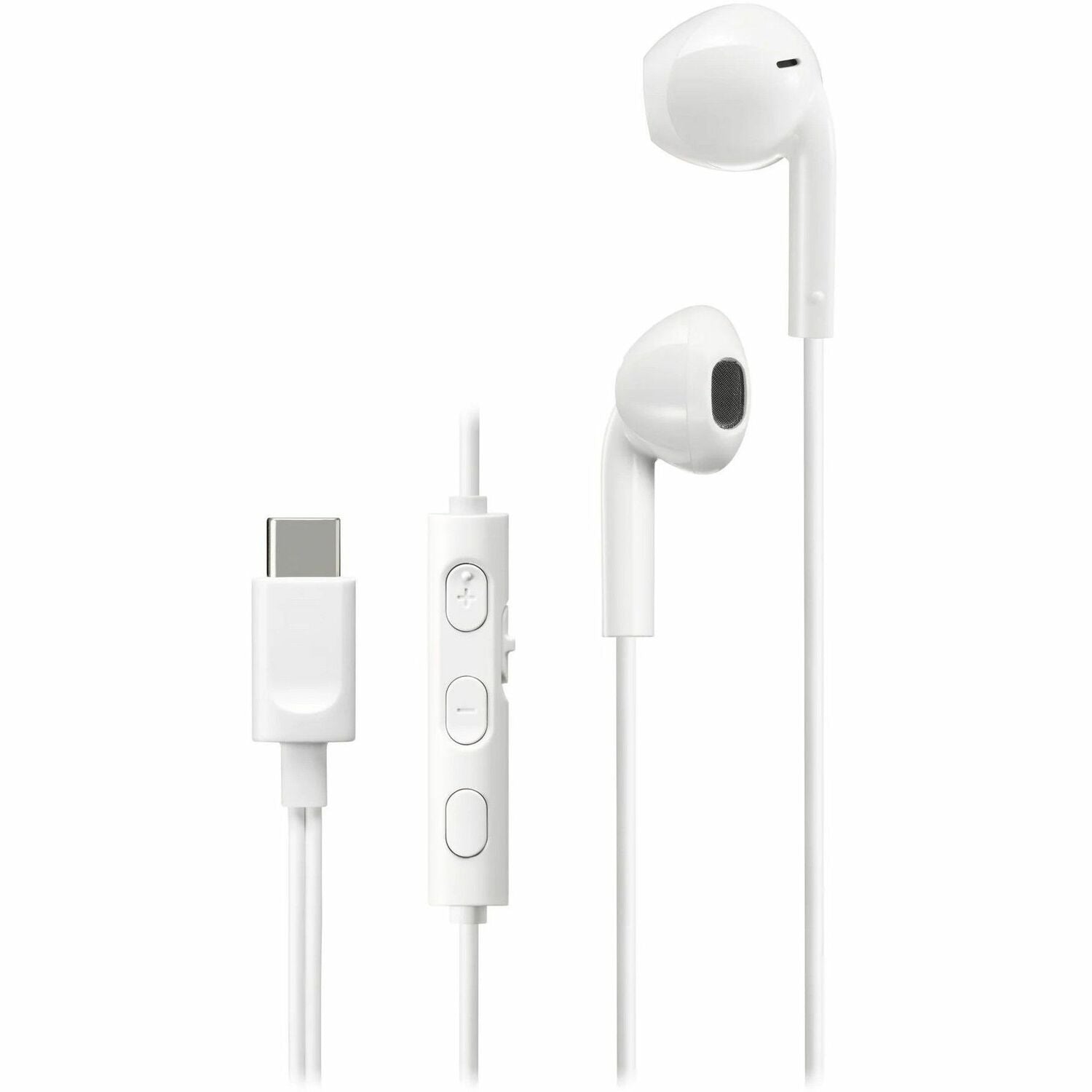 JVC HA-FR17UC-W USB-C Wired Bud Type Headphones - Coconut White