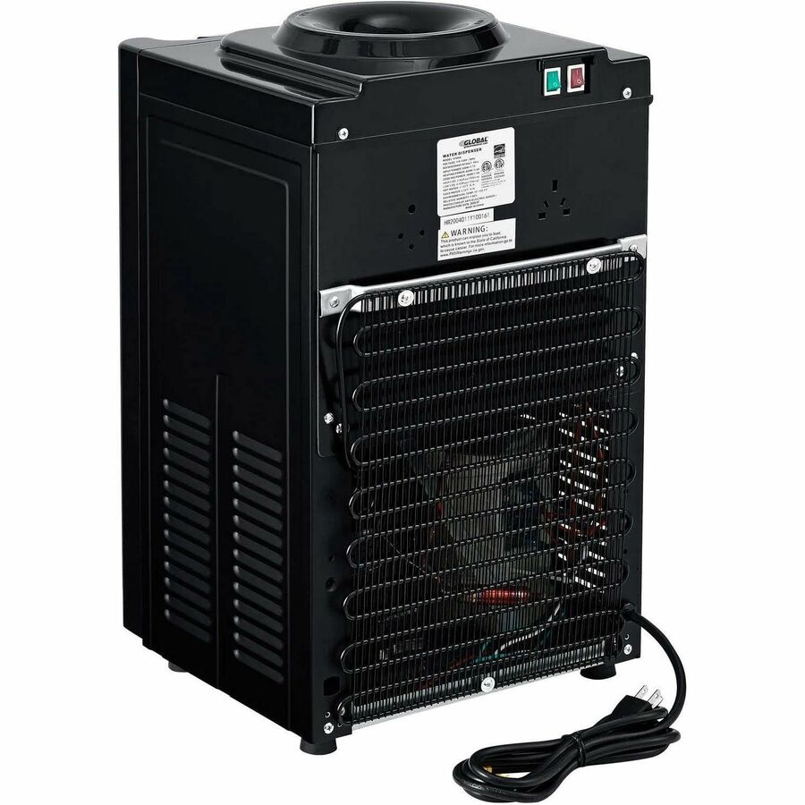 Global Tri-Temp Countertop Water Dispenser, Black - 670438