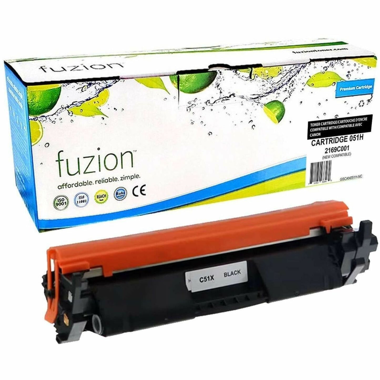 fuzion Compatible Toner High Yield for Canon 2169C001 (051H) - Black