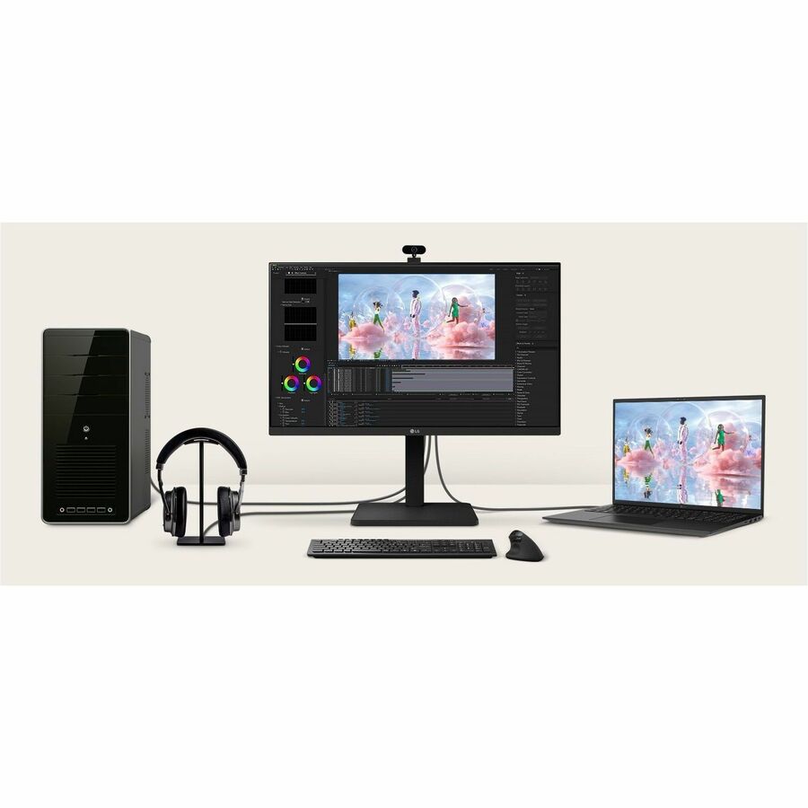 LG 24BA400-B 24" Class Full HD LED Monitor - 16:9 - 24BA400-B