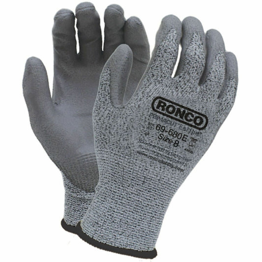 PrimaCut Polyurethane (PU) Palm Coated HPPE/Recycled PET Gloves, ANSI A2
