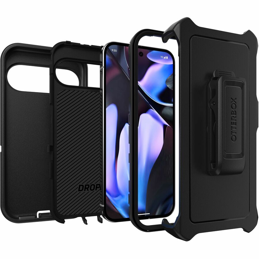 OtterBox Defender Carrying Case (Holster) Google Pixel 9 Pro XL Smartphone - Black - 77-95633