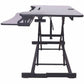 Rocelco 43" Sit-to-Stand Hi-Lift Adjustable Desk Riser - RVADRB43