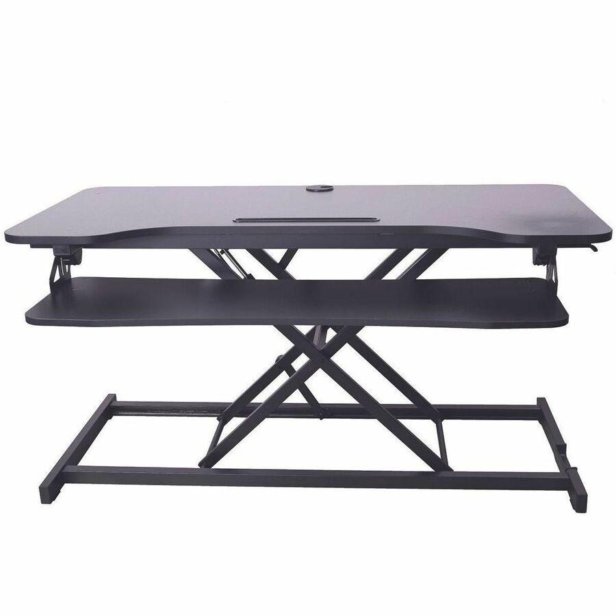 Rocelco 43" Sit-to-Stand Hi-Lift Adjustable Desk Riser - RVADRB43