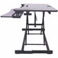 Rocelco 43" Sit-to-Stand Hi-Lift Adjustable Desk Riser - RVADRB43