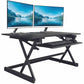 Rocelco 40" Adjustable Desk Riser with 4AC, 2USB, 1 USB-C Outlets - RDADRB-40-ACUSB