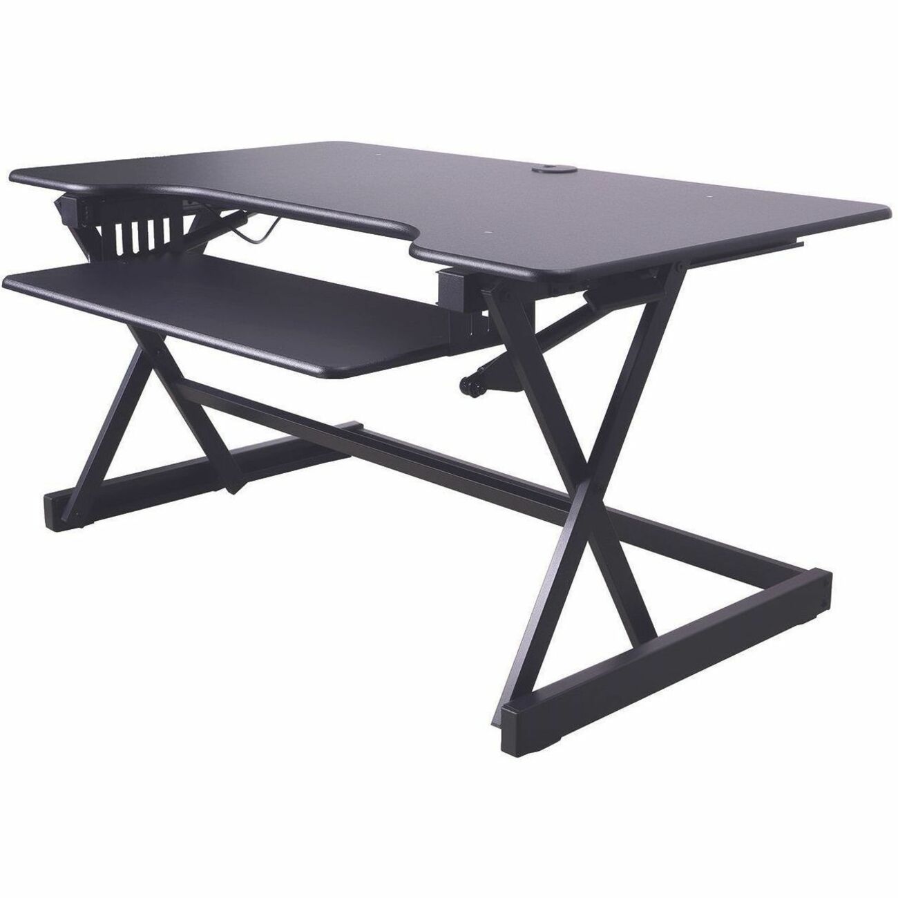 Rocelco 40" Adjustable Desk Riser with 4AC, 2USB, 1 USB-C Outlets
