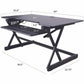 Rocelco 40" Adjustable Desk Riser with 4AC, 2USB, 1 USB-C Outlets - RDADRB-40-ACUSB