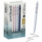 uniball™ Zento Retractable Liquid Gel Pens, 0.7mm Medium Point, Black Ink, Muted Barrel Colors, 12 Count
