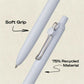 uniball™ Zento Retractable Liquid Gel Pens, 0.7mm Medium Point, Black Ink, Muted Barrel Colors, 12 Count - 70663