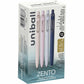 uniball™ Zento Retractable Liquid Gel Pens, Medium Point (0.7mm), Muted, Black, Dozen