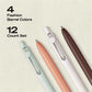 uniball™ Zento Retractable Liquid Gel Pens, 0.7mm Medium Point, Black Ink, Boho Barrel Colors, 12 Count - 70660