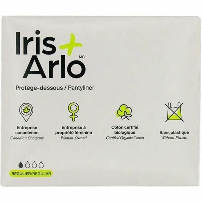 Iris + Arlo Individual Packets - 100% Organic Cotton Pantyliners - 5-2-1-1-3