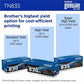 Brother TN835 Original Super High Yield Laser Toner Cartridge - Black - 1 Each - TN835