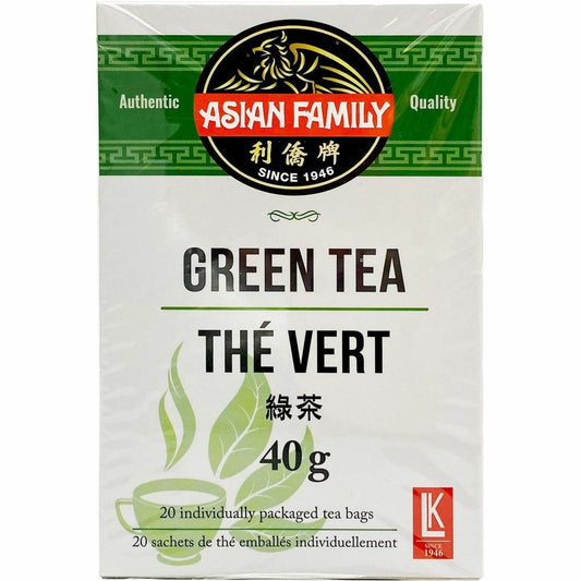 Asian Family Green Tea Bags- 20x40g Green Tea Tea Bag