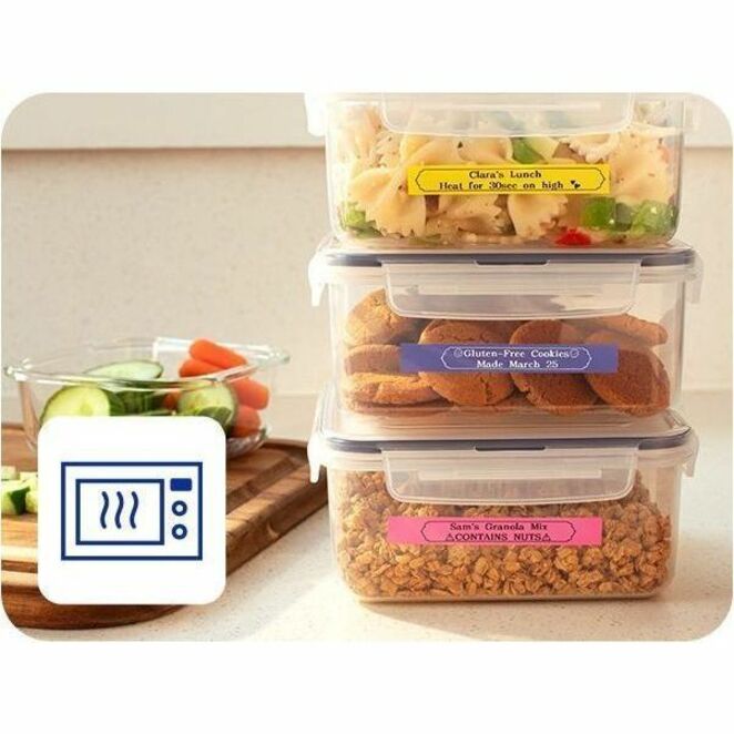 Brother P-touch BTAG-132 Red on Clear Label Tape - BTAG132