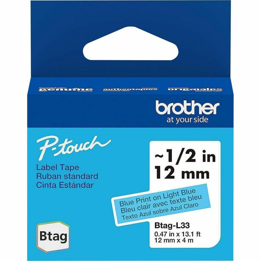 Brother P-touch BTAG-L33 Blue on Light Blue Label Tape
